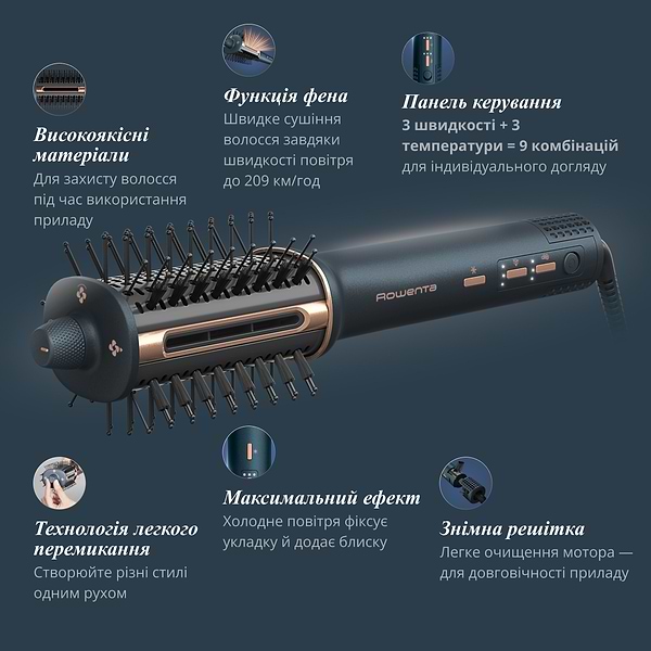 Фото - Фен-щітка Rowenta UB9720E0 AIR SWITCH 3D  3-в-1