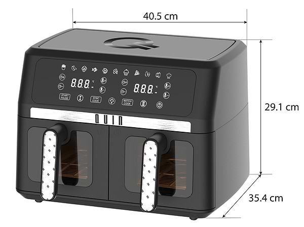 Фото - Мультипечь QUIN Air Fryer Dual Zone YJ-1102AV 9 л