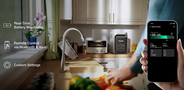 Фото - Зарядна станція універсальна EcoFlow DELTA 3 1500 (1536 Вт/г)