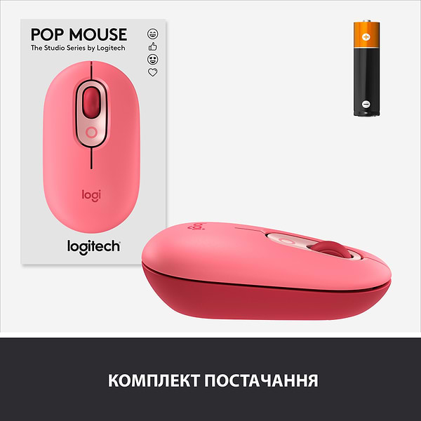 Фото - Мышь беспроводная Logitech POP Mouse with emoji Heartbreaker Rose (910-006548)