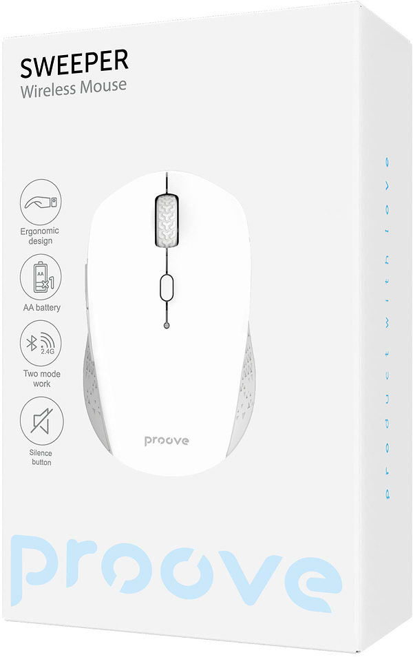 Фото - Миша бездротова Proove Sweeper White (WMSW00011002)