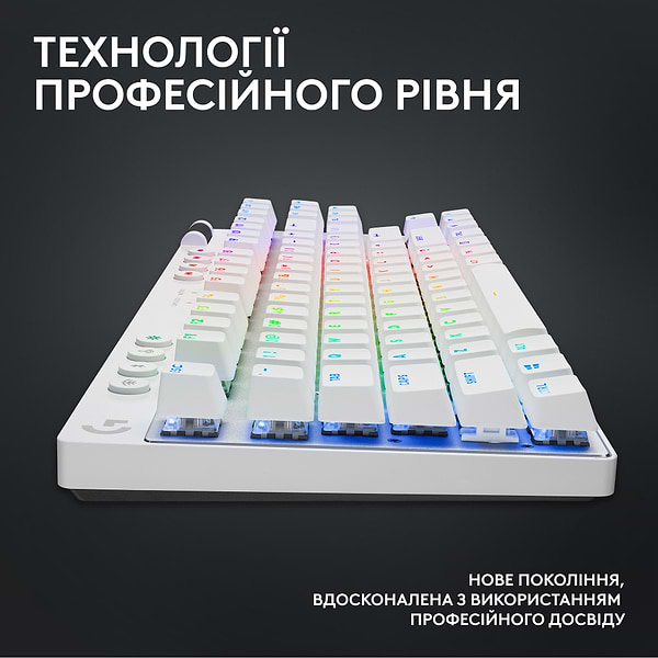 Фото - Клавиатура беспроводная игровая Logitech G Pro X TKL LightSpeed White (920-012148)