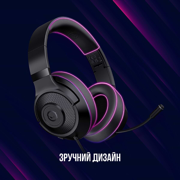 Фото - Гарнітура дротова ігрова Lorgar Noah 101 Gaming 3.5mm Black (LRG-GHS101B)