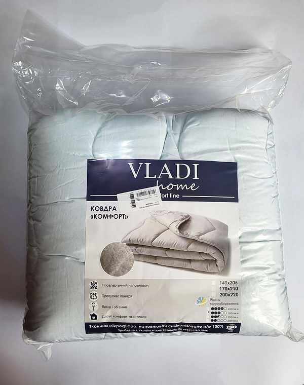 Фото - Ковдра демісезонна полуторна Vladi Комфорт 300г/м² 140х205