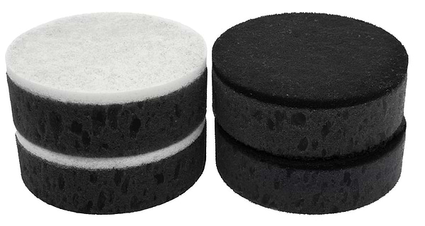 Фото - Губка для мытья посуды поролоновая Добра господарочка LUNA Black&White 4 шт. (4820086524179)