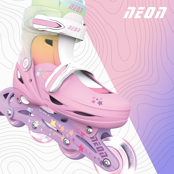 Фото - Ролики Neon Combo Радуга (NC49R4)