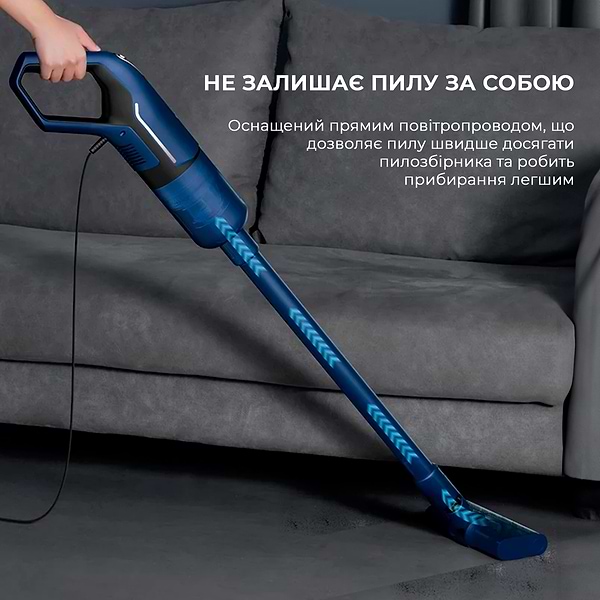 Фото - Пилосос ручний для дому Deerma Corded Stick Vacuum Cleaner Blue (DX1000W)
