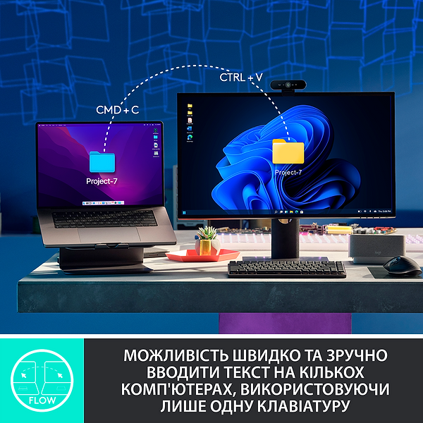 Фото - Клавіатура бездротова Logitech MX Mechanical Wireless Graphite Clicky (920-010759)