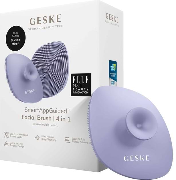 Фото - Щітка для чищення обличчя GESKE Facial Brush 4 в 1 фіолетовий з тримачем (GK000038PL01)