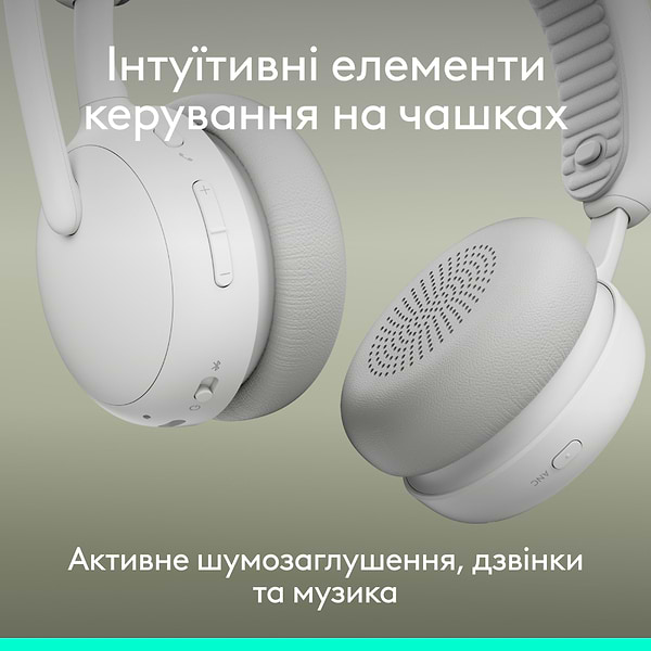 Фото - Гарнітура бездротова Logitech Zone Wireless 2 ES Off-White (981-001508)