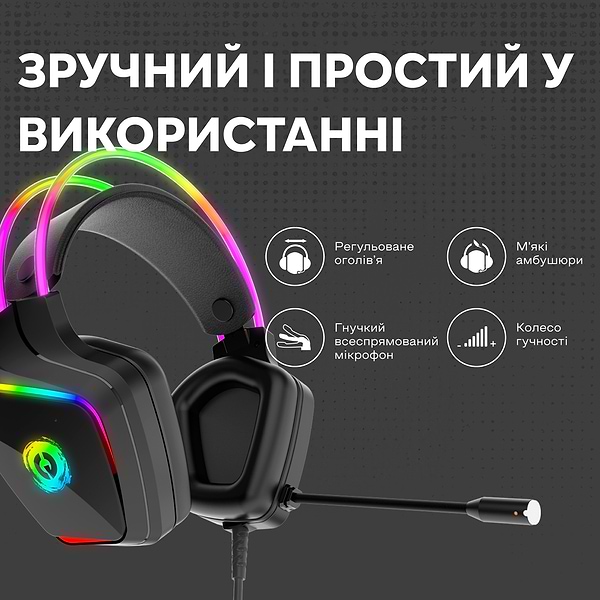 Фото - Гарнітура дротова ігрова Canyon CND-SGHS9A Black