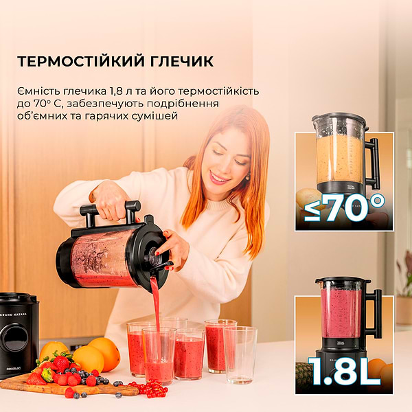 Фото - Блендер стационарный Cecotec Grand Katana 2700MAX Total Destroy Screen B (CCTC-03986)