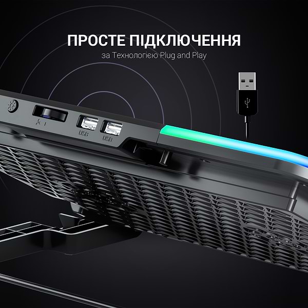 Фото - Підставка під ноутбук охолоджуюча GamePro CP670 Black