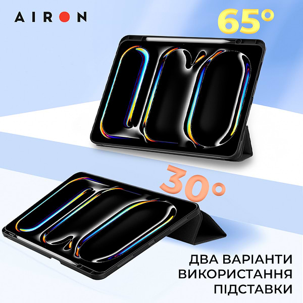 Фото - Чохол для планшету AIRON Premium SOFT for Apple iPad Pro 11 2024 із зах. плівкою та серветкою Black (4822352781128)