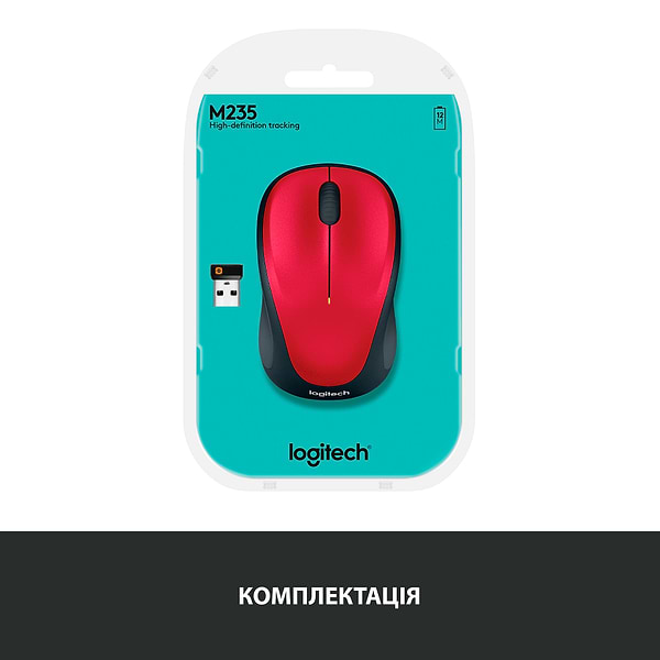 Фото - Мышь беспроводная Logitech M235 WL Red (910-002496)