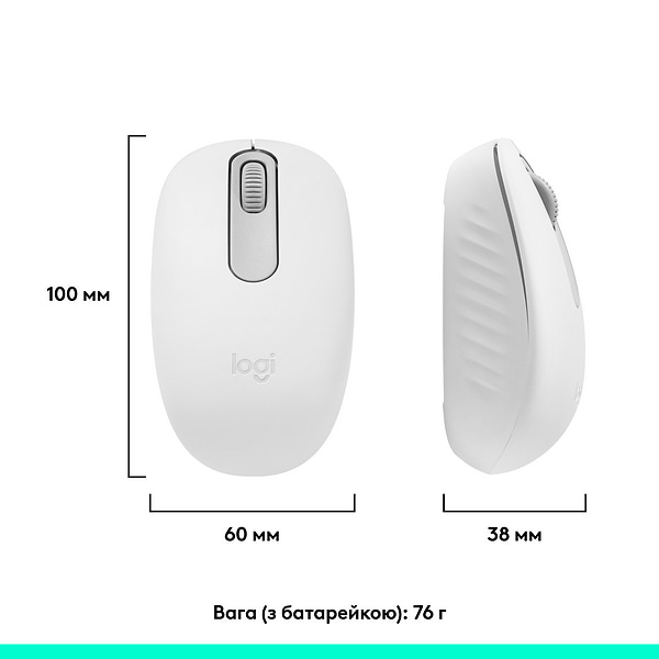Фото - Миша бездротова Logitech M196 Bluetooth Mouse Off White (910-007460)