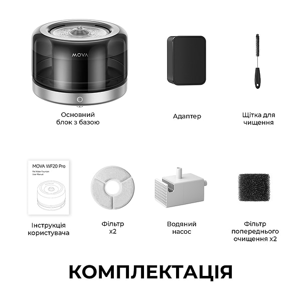 Фото - Смарт-поилка для животных Mova Pet Grooming WF20 Pro (PWB10A)