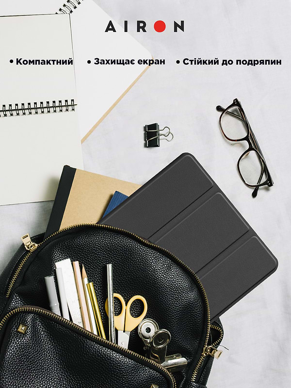 Фото - Чохол для планшета AIRON Premium for Lenovo Tab M8 4th Gen (TB-300FU) із захисною плівкою та серветкою Вlack (4822352781092)