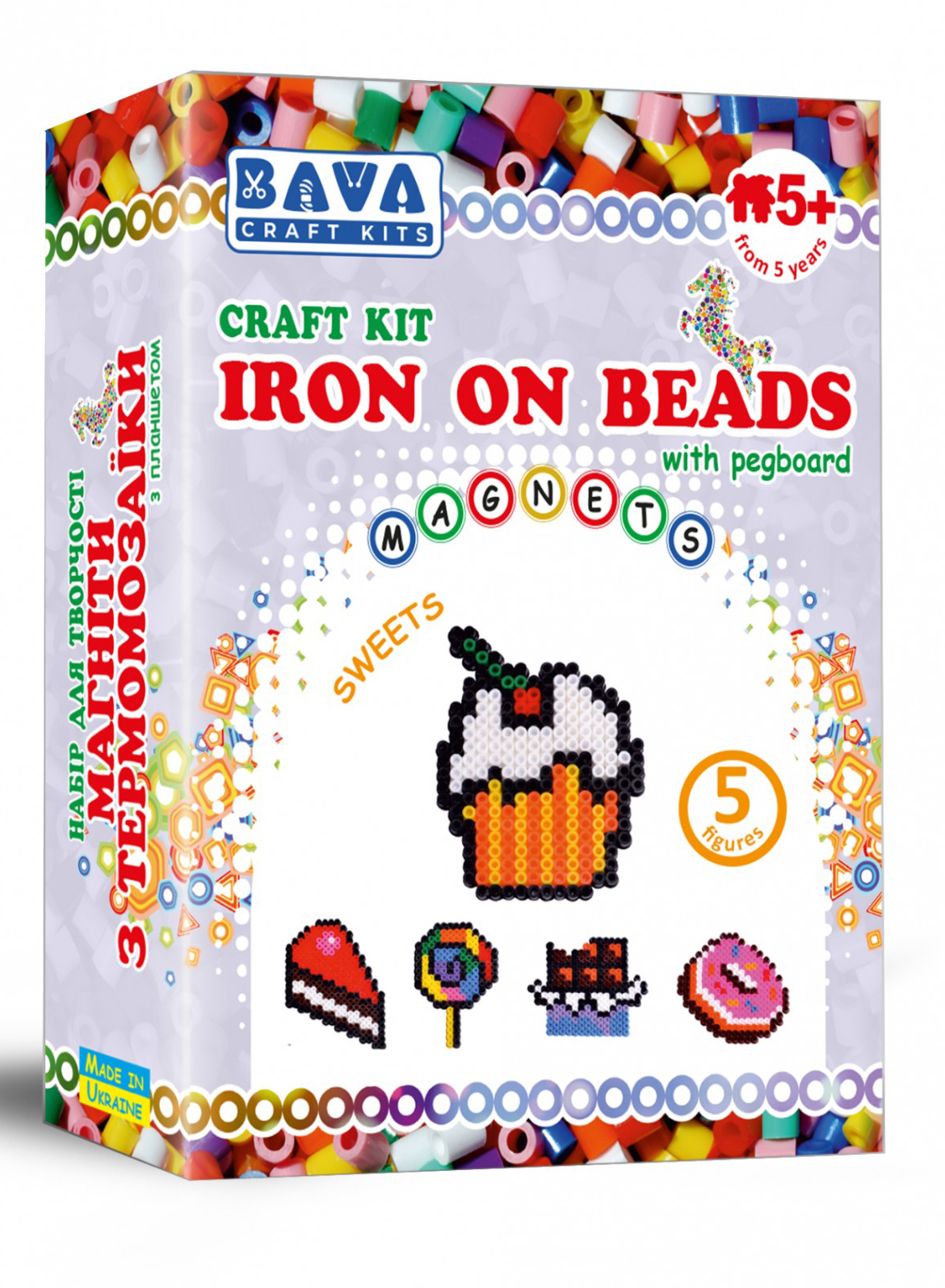 Набор для изготовления декора Умняшка Магниты из термомозаики Сладости (ТМ-007)