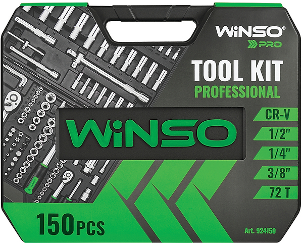 Фото - Набор инструментов Winso в кейсе Pro 150 шт. (924150)