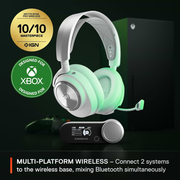 Фото - Гарнитура беспроводная игровая SteelSeries Arctis Nova Pro Wireles X White (61525)