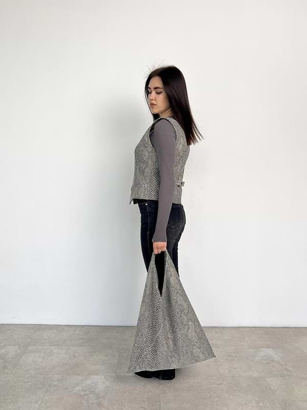 Фото - Шопер ART KNIT Python сіра 50x60 см (037894)