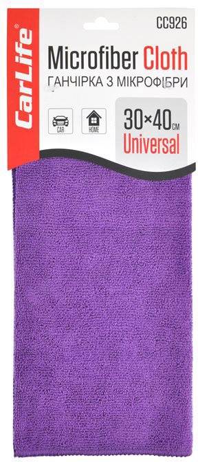 Автомобільна серветка CarLife 30x40 см фіолетова (CC926)