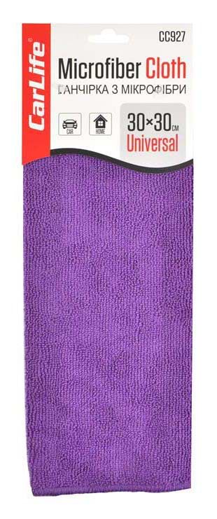 Фото - Автомобільна серветка CarLife 30x30 см фіолетова (CC927)
