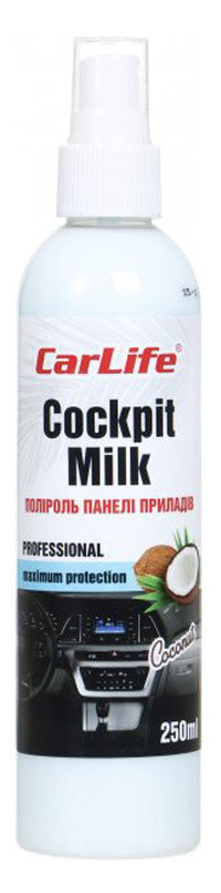 Полироль для авто CarLife Кокос. Cockpit Milk 250ml (CF026)