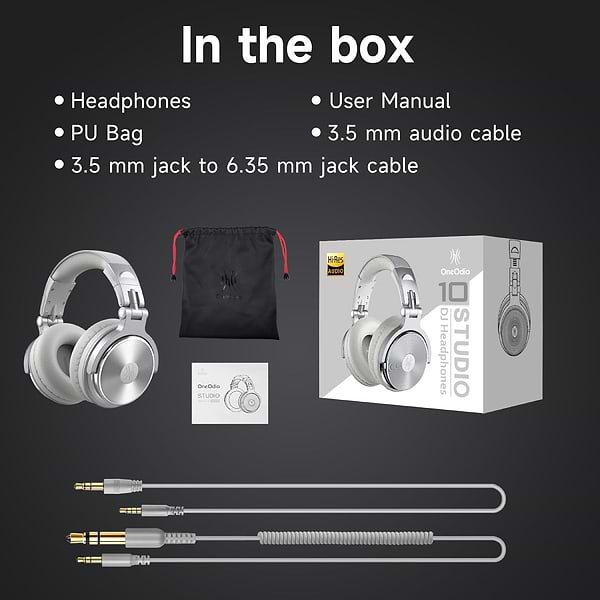 Фото - Навушники накладні дротові OneOdio Pro 10 Silver