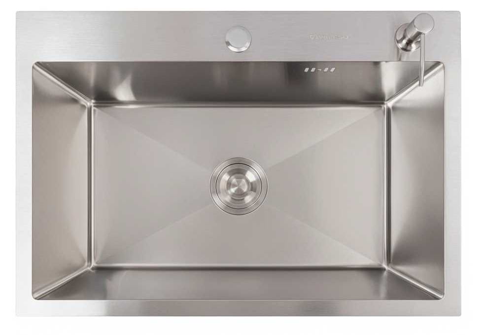 Мойка кухонная VALESO нержавейка 65х45 Handmade (сифон круглый, 3,0/0,8)