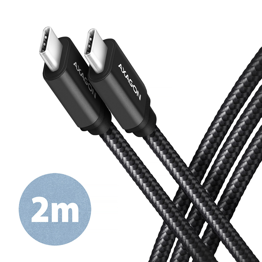 Кабель AXAGON USB-C-USB-C 3.2 Gen 1 2м Black (BUCM3-CM20AB)