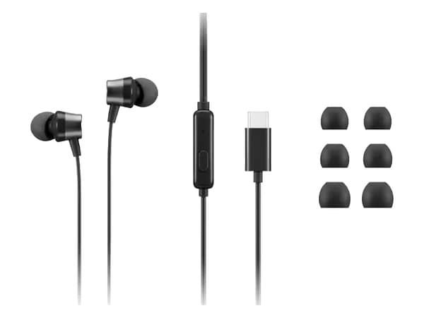 Фото - Навушники вкладиші дротові Lenovo USB-C Wired In-Ear Headphone (4XD1J77351)