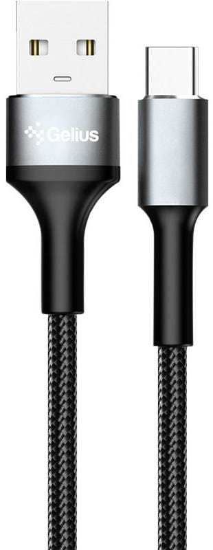 Кабель синхронізації даних Gelius Cafule GP-UCN002C USB-A to Type-C 1.2m (3A) Black (101150)