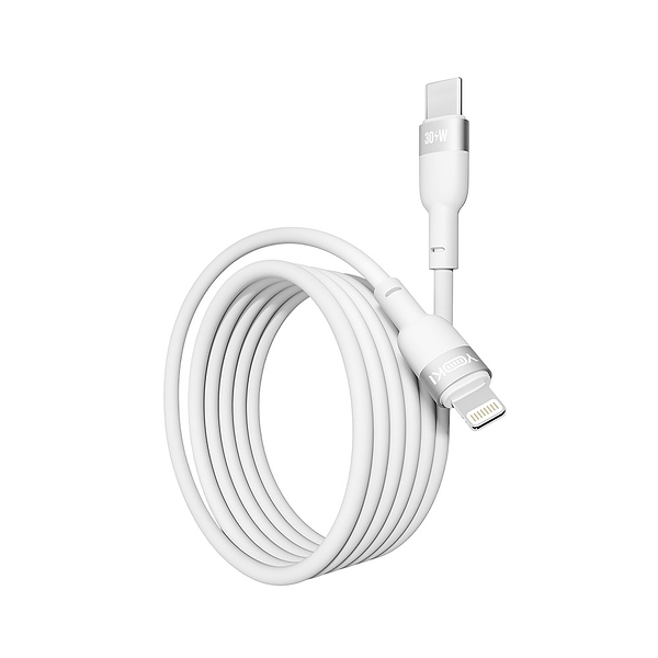 Фото - Кабель синхронізації даних YOKI SILICONE Type-C to Lightning 30W 1.2m White (YK-SI50)