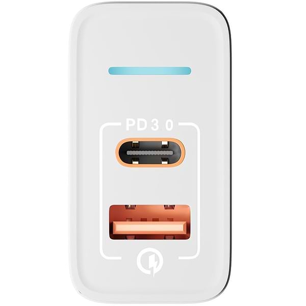 Фото - Сетевое зарядное устройство YOKI Led Series 33W White (YK-33PD+QC)