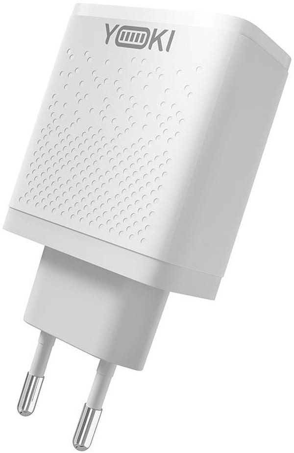 Фото - Сетевое зарядное устройство YOKI Led Series 33W White (YK-33PD+QC)