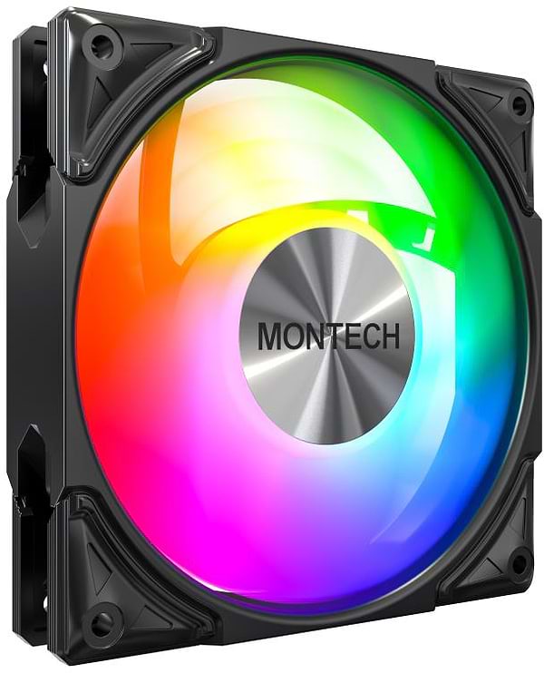 Фото - Корпусний вентилятор Montech METAL PRO 12 ARGB PWM BLK