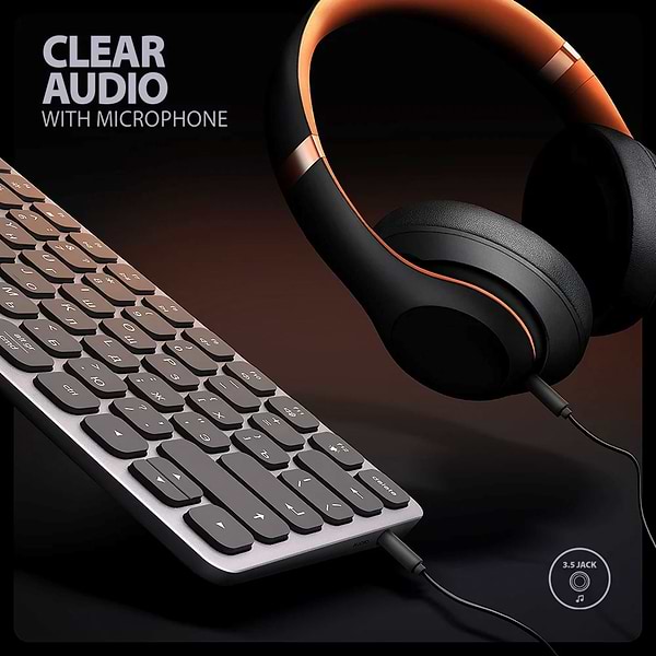 Фото - Клавиатура проводная AXAGON HMC-KB USB-C 5Gbps KEYBOARD 9in1 hub, EN/UA layout, Silver/Black (HMC-KB-CRL)