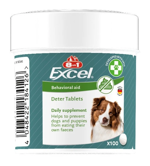 Витамины для собак 8in1 Excel Deter для щенков и взрослых от копрофагии 100 шт. (4048422184126)
