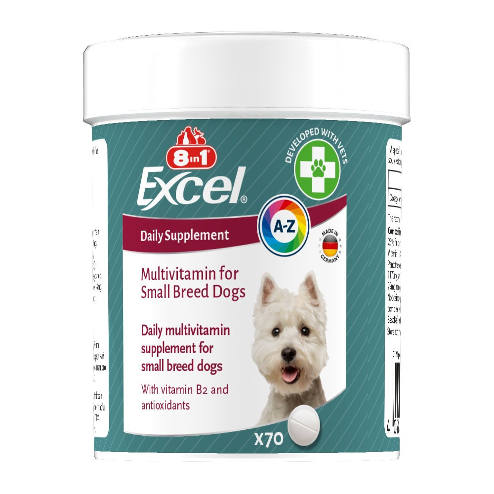 Витамины для собак 8in1 Excel Multi Vitamin Small Breed мелких пород мультивитамин 70 шт. (4048422183990)