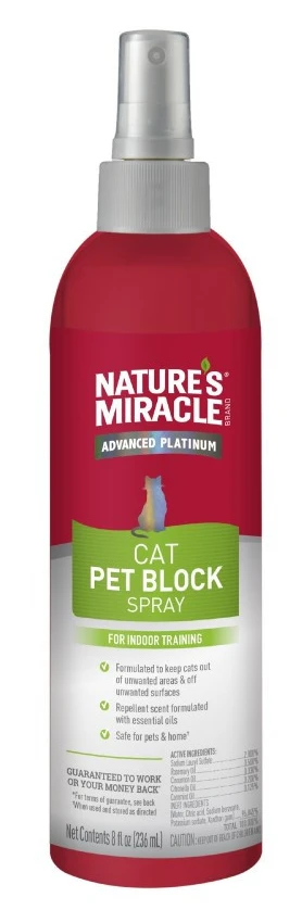 Спрей для кошек 8in1 Nature's Miracle JFC Pet Block Cat Repellent Spray отпугивающий 236 мл (18065057792)