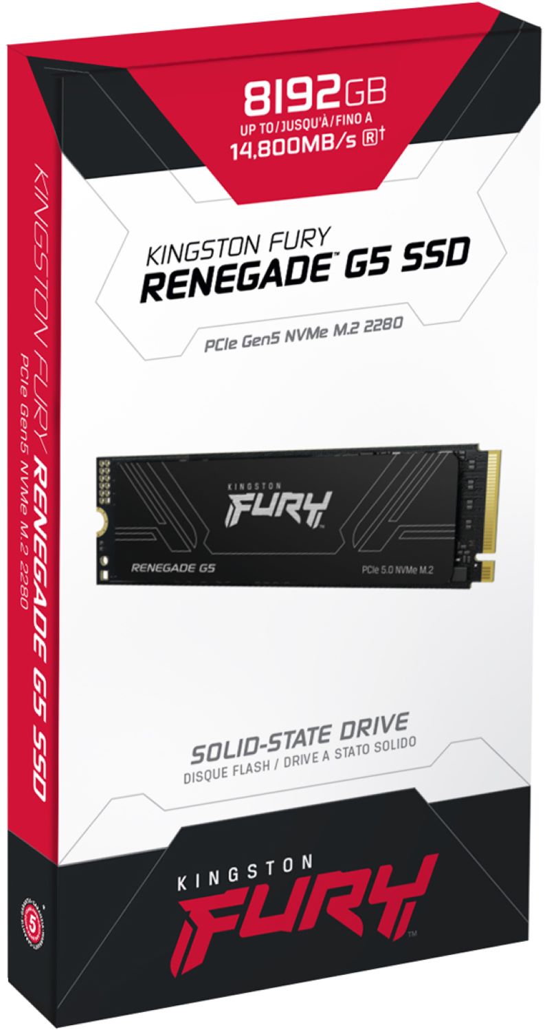 Фото - SSD-накопитель внутренний Kingston M.2 8TB PCIe 5.0 FURY Renegade (SFYR2D/8T1)