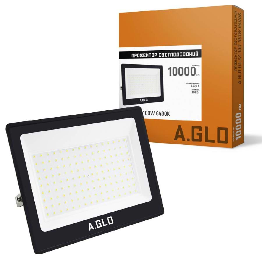 Купити Світлодіодний прожектор A.GLO GL-22-100 100W 6400K (000058906) - Фото 1 Світлодіодний прожектор A.GLO GL-22-100 100W 6400K (000058906) - Фото 1