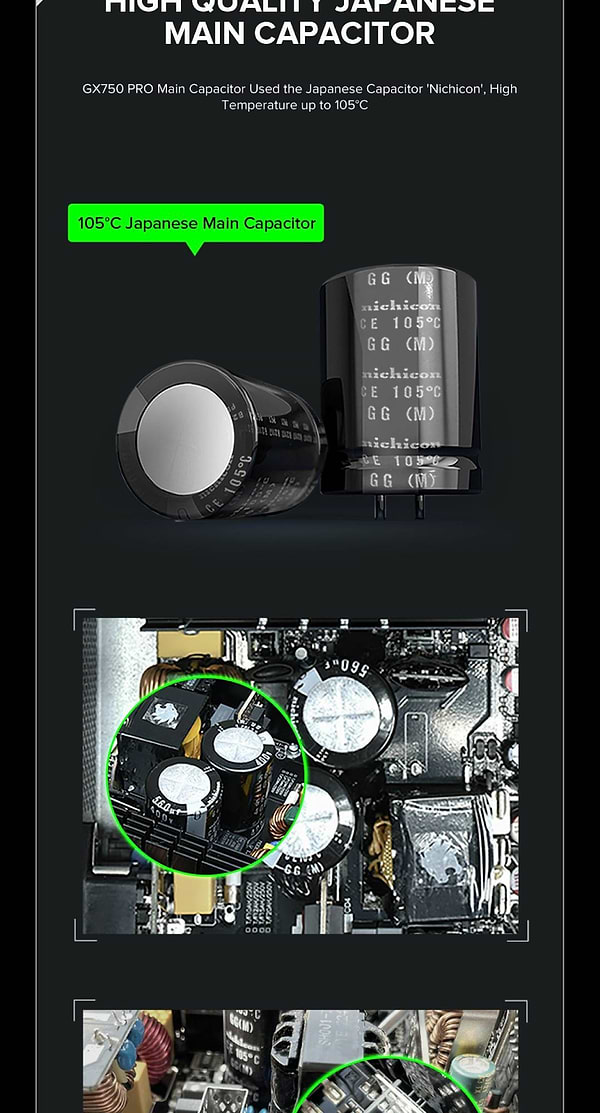 Фото - Блок живлення для ПК Gamemax ATX 750W 80 Gold (GX-750 PRO BK)