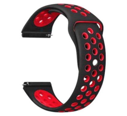 Ремешок для смарт-часов BeCover Vents Style for Honor MagicWatch 2 / Huawei Watch 3 Pro Classic 46mm Black-Red (707072)