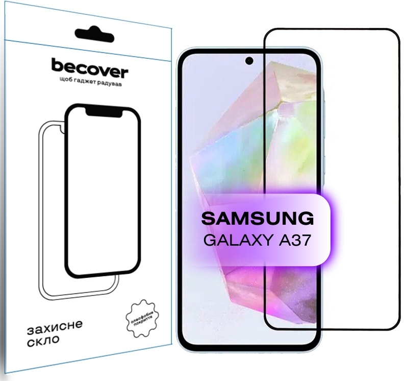 Защитное стекло для смартфона BeCover for Samsung Galaxy А37 SM-A376 Black (714916)
