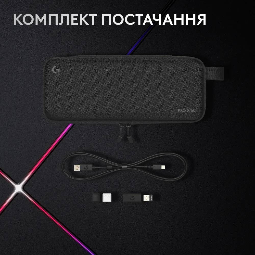 Фото - Клавиатура беспроводная игровая Logitech G Pro X 60 LightSpeed Black (920-011911)