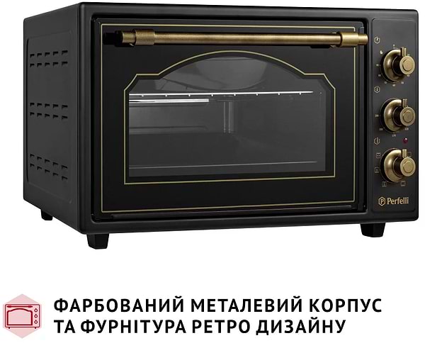 Фото - Печь электрическая Perfelli LAGGIO 37 BLACK RETRO