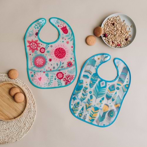 Фото - Нагрудник пластиковый Canpol babies с карманом Wild Nature розовый (9/234_pin)